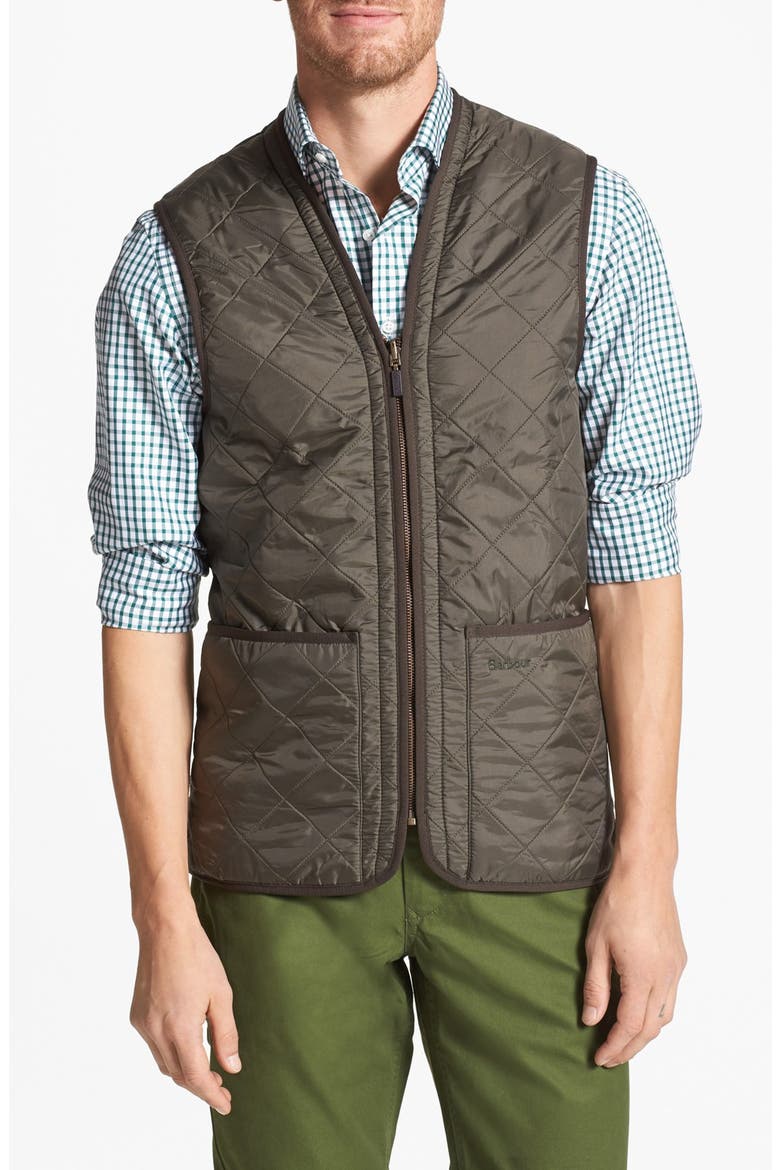 'Polarquilt' Relaxed Fit Zip-In Liner Vest, Main, color, OLIVE