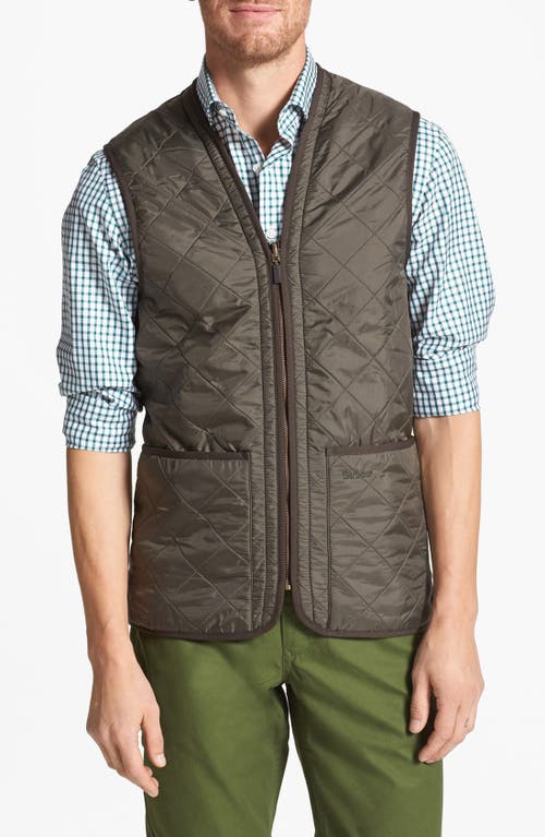 Barbour 'Polarquilt' Relaxed Fit Zip-In Liner Vest in Olive  product