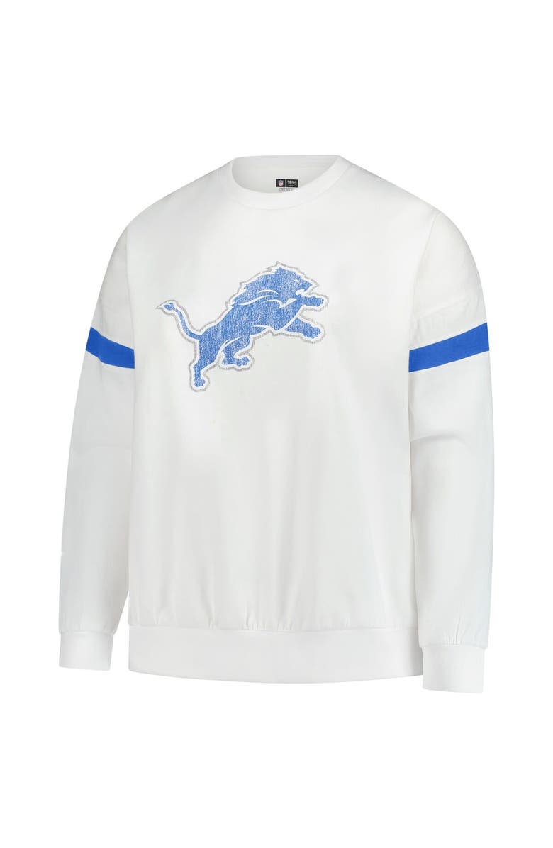 FANATICS Women's Fanatics White Detroit Lions Plus Size Fleece Pullover Sweatshirt, Alternate, color, White