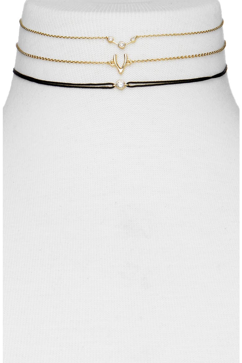Azami Set of 3 Chokers, Main, color, GOLD