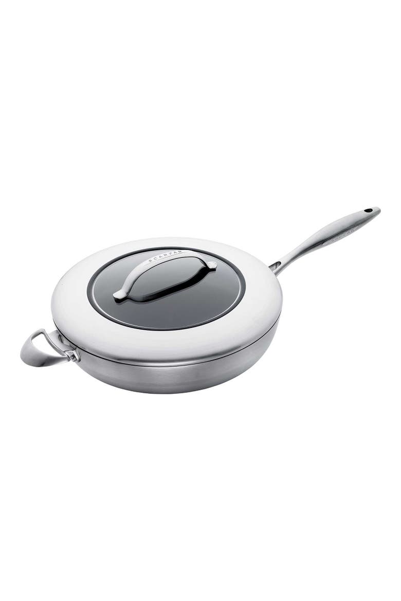 CTX 12.75 Inch Nonstick Saute Pan with Lid, Stainless Steel, Alternate, color, Silver