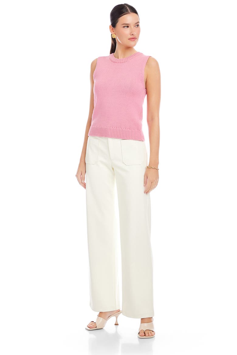 Kimmy Cotton Sweater Tank, Alternate, color, PINK