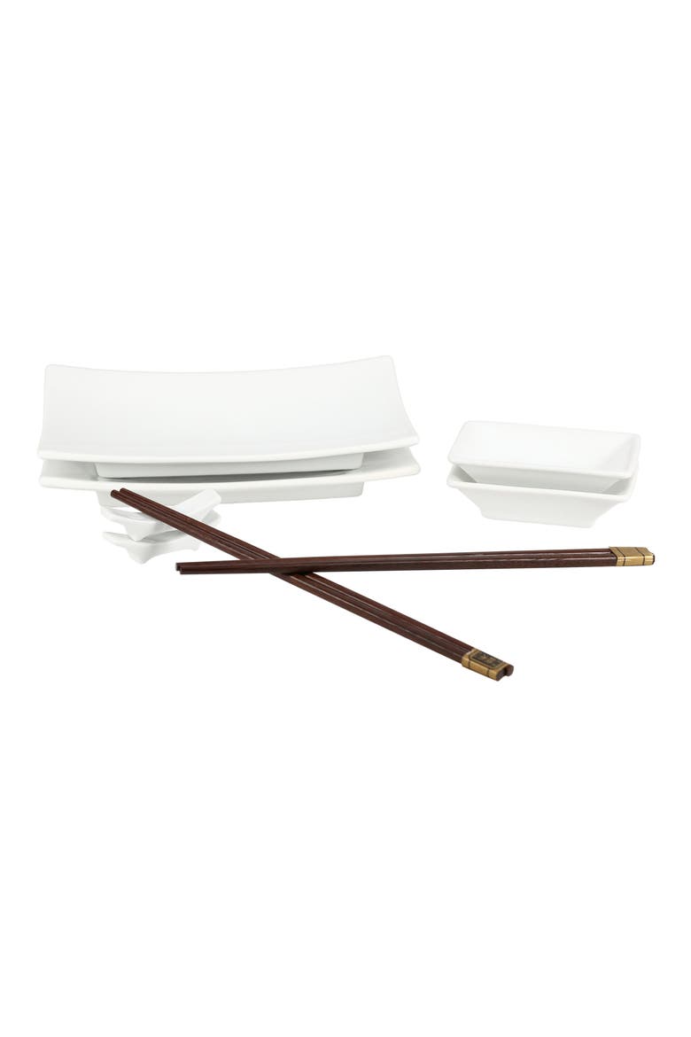 Sushi 2 Go 8-Piece Porcelain Sushi Set, Alternate, color, WHITE