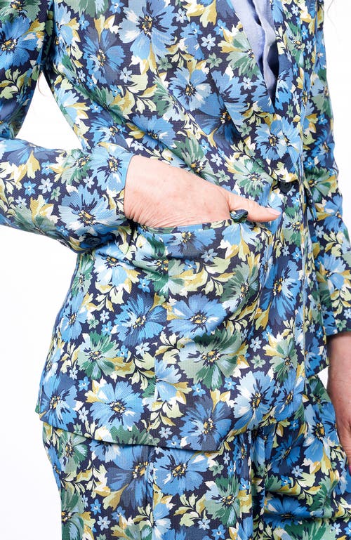 Wildfang The Empower Tux Blazer In Carnations Navy Multi