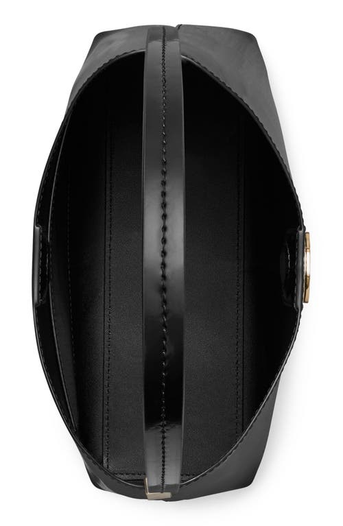 Tory Burch Robinson Spazzolato Leather Hobo Bag In Black