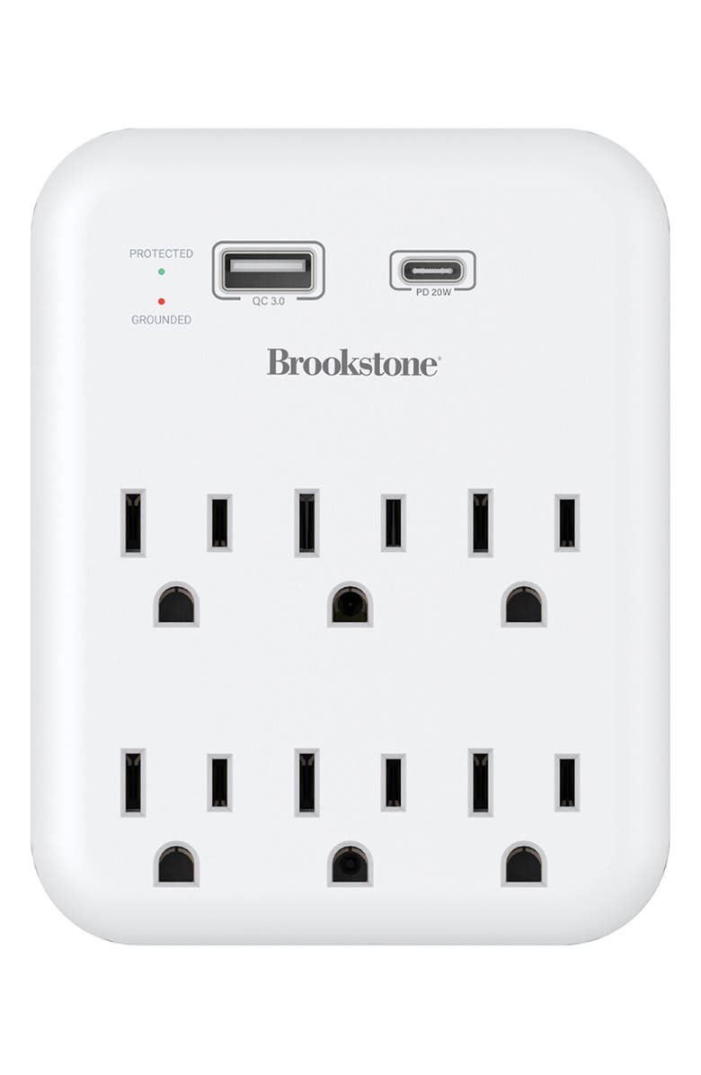 BROOKSTONE 6-Outlet Surge Protector, Main, color, 