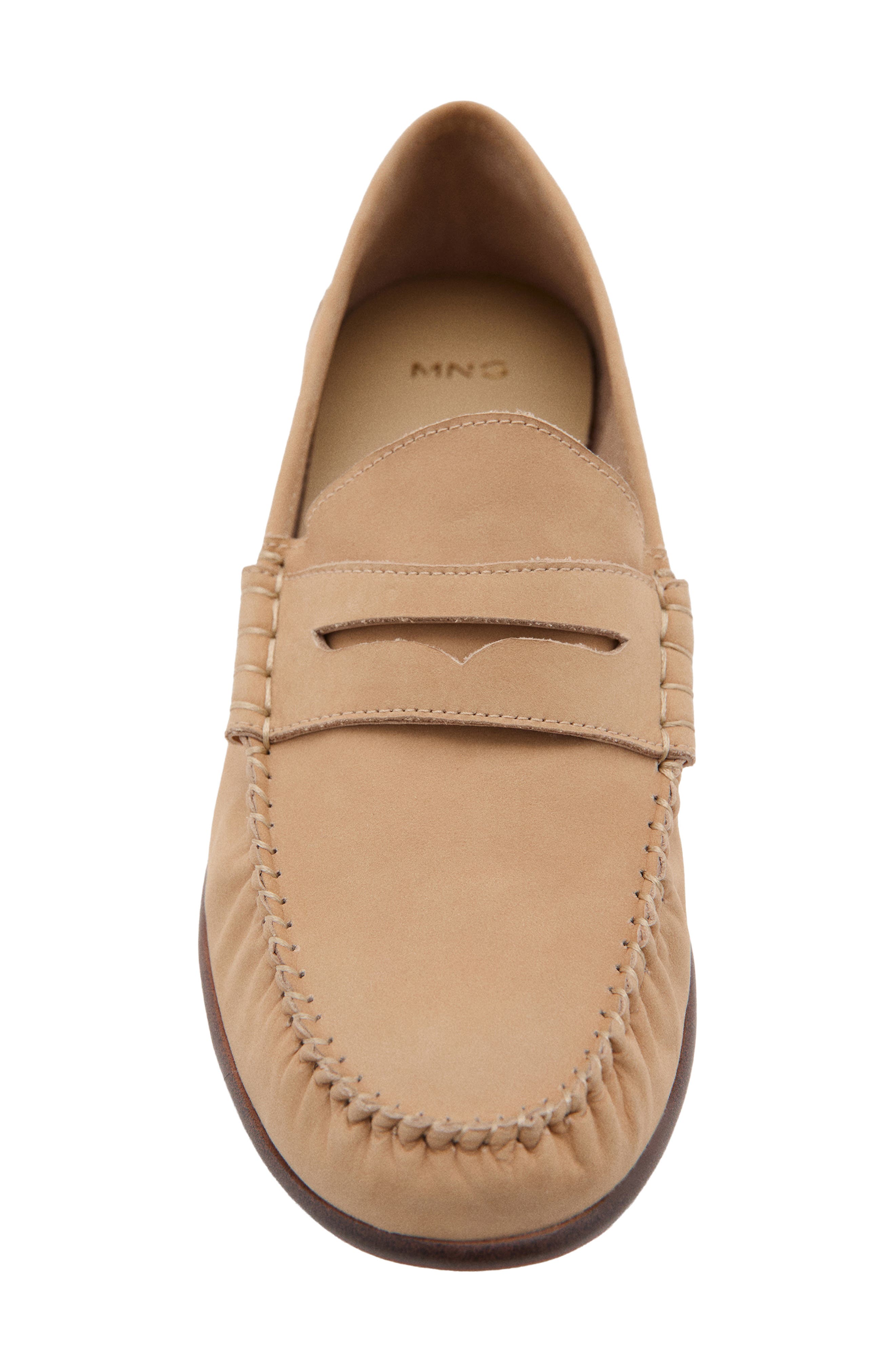 Moccasin Penny Loafer, Alternate, color, BEIGE