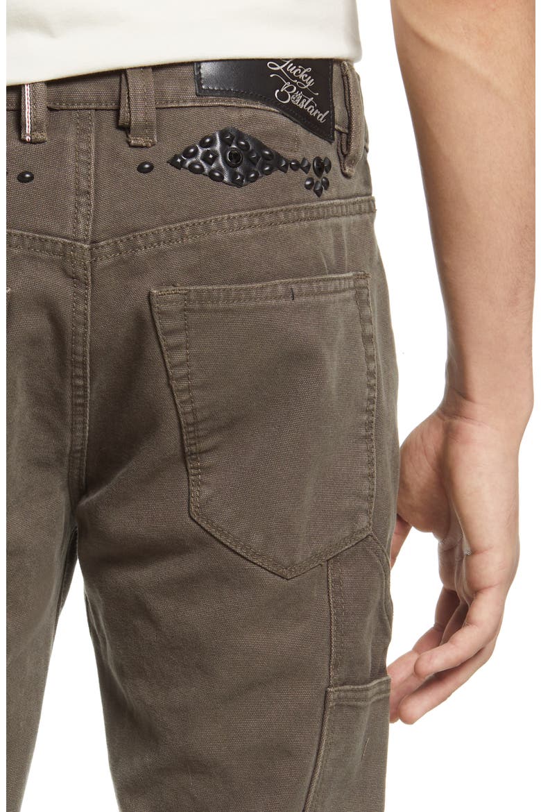 Rocker Slim Rigid Straight Leg Carpenter Pants, Alternate, color, ARMY GREEN
