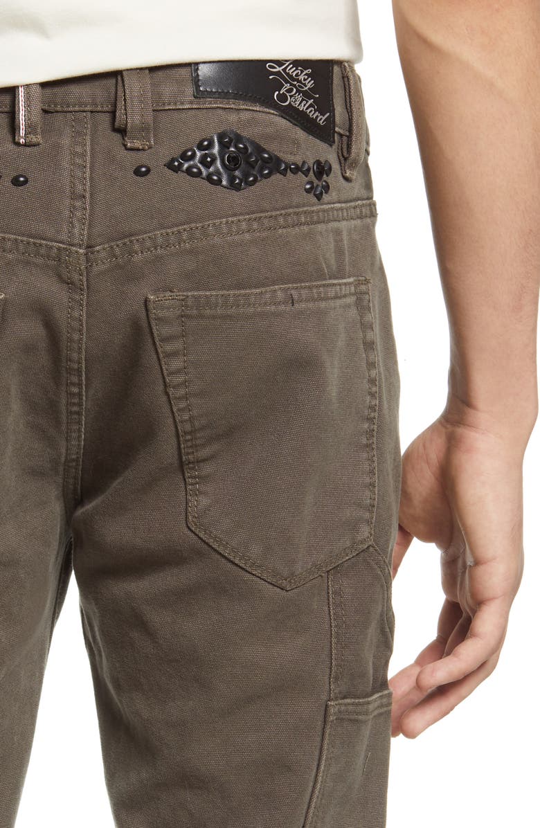 Cult of Individuality Rocker Slim Rigid Straight Leg Carpenter Pants, Alternate, color, Army Green