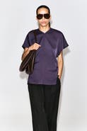 COS Draped Crepe V-Neck Top