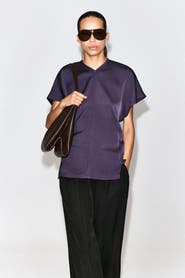 COS Draped Crepe V-Neck Top