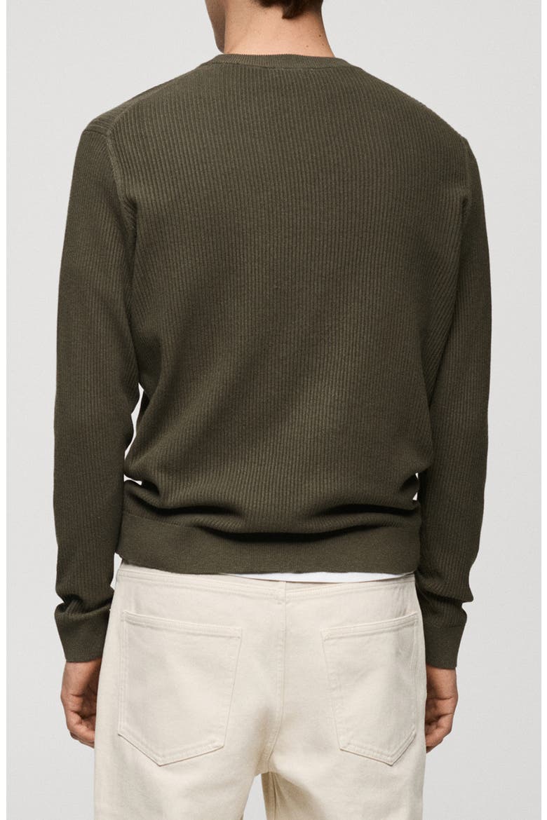 Rib Crewneck Sweater, Alternate, color, KHAKI GREEN