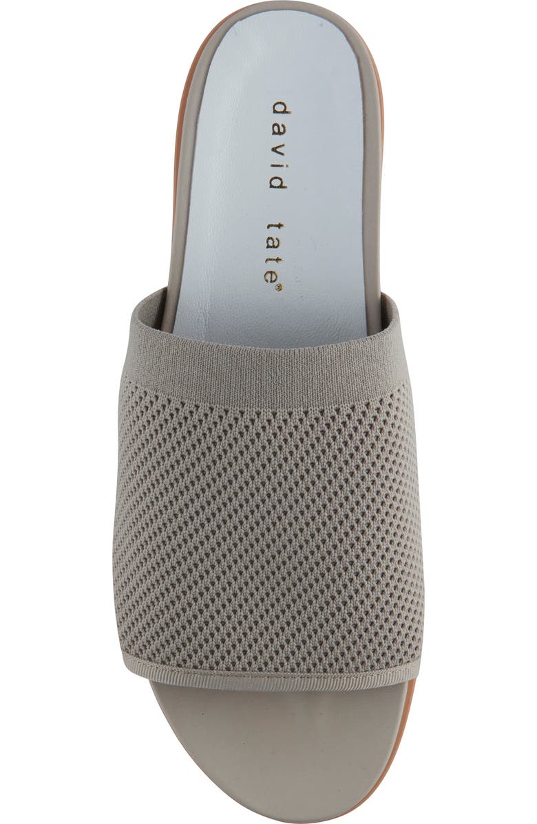 David Tate Aline Knit Wedge Slide Sandal, Alternate, color, Bone