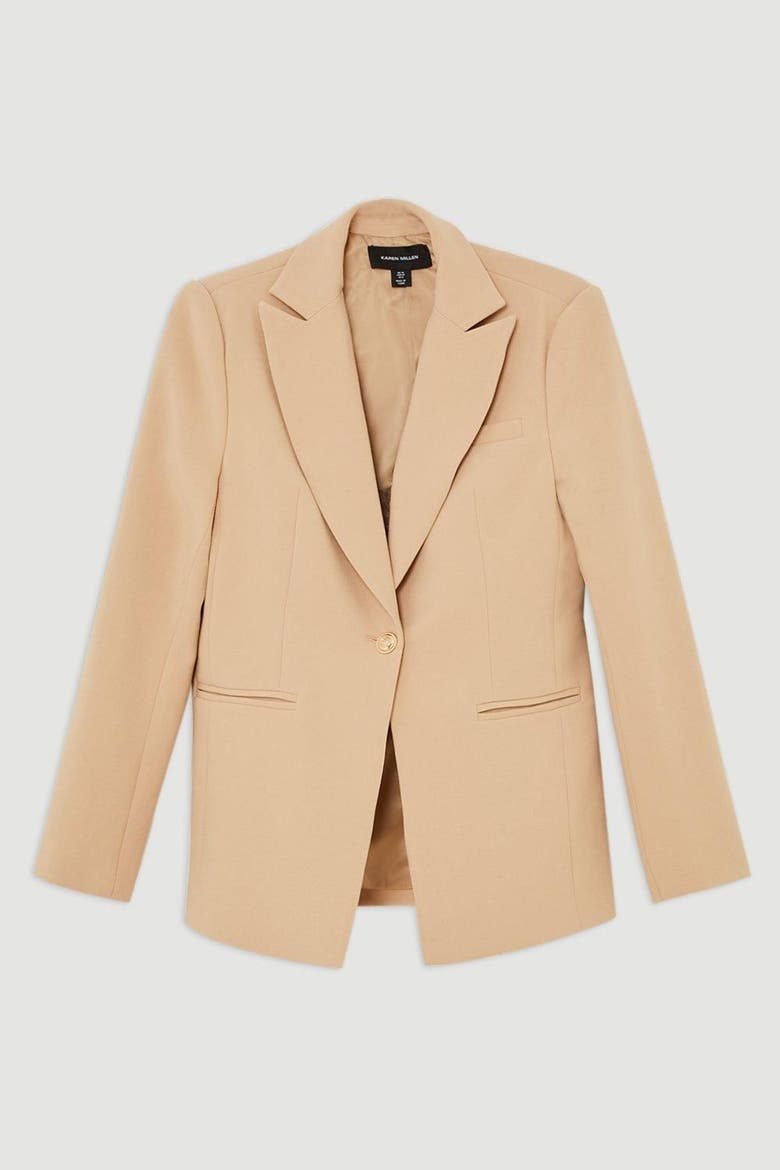 Tailored Single Breasted Blazer, Alternate, color, Camel