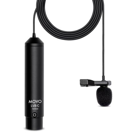 LV8-C Broadcast-Quality XLR Lavalier Mic - Cardioid Condenser