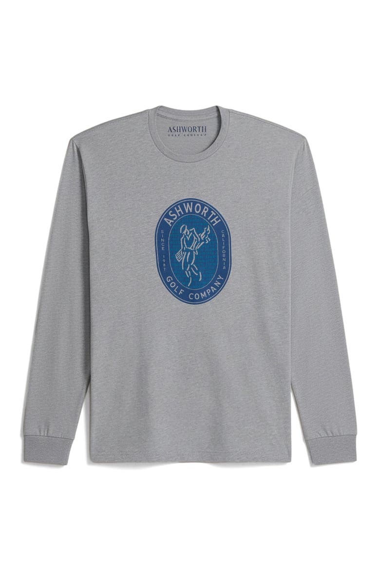 LS Golfman Badge Tee, Main, color, Dark Heather Grey