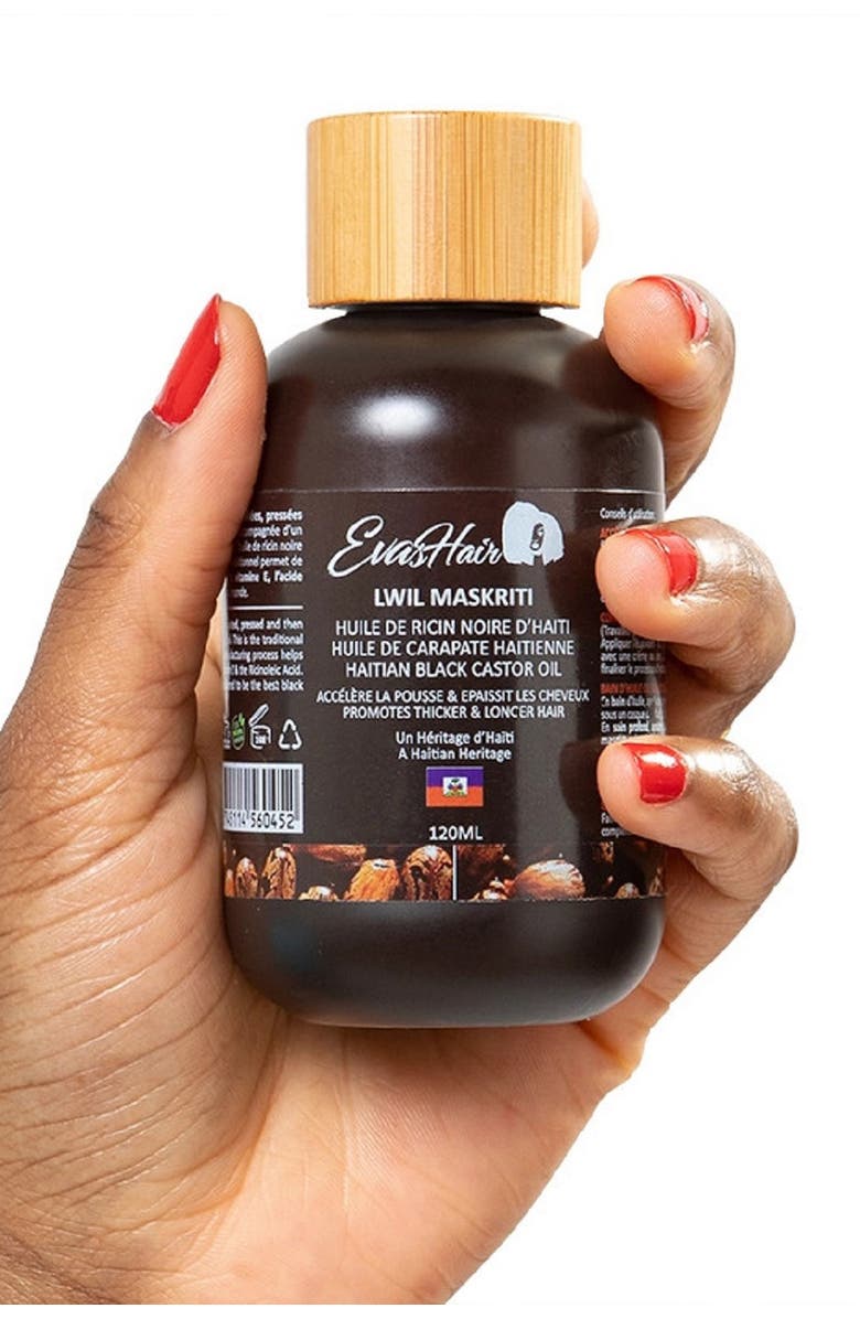 EvasHair Haitian Black Castor Oil, Alternate, color, Brown