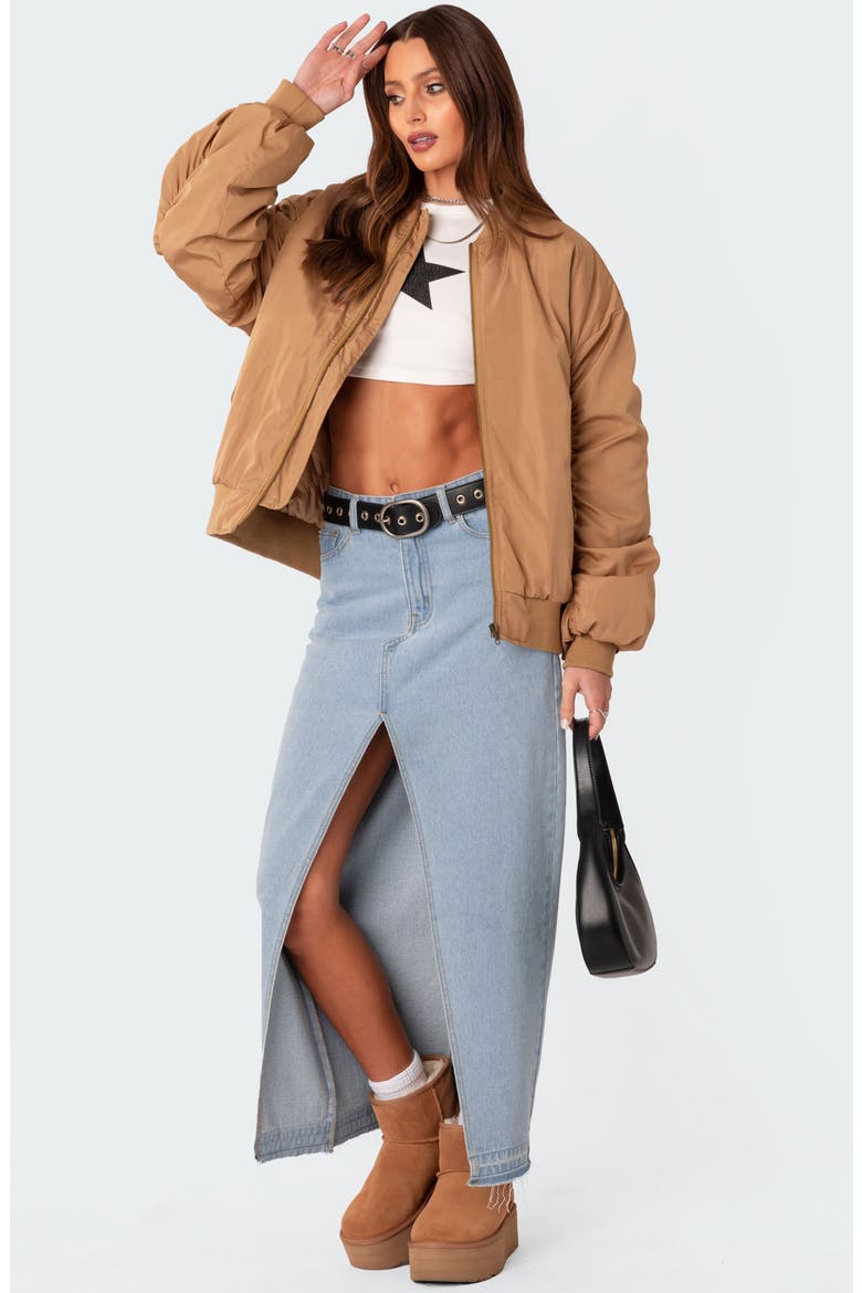 Cala Oversize Bomber Jacket, Alternate, color, CAMEL