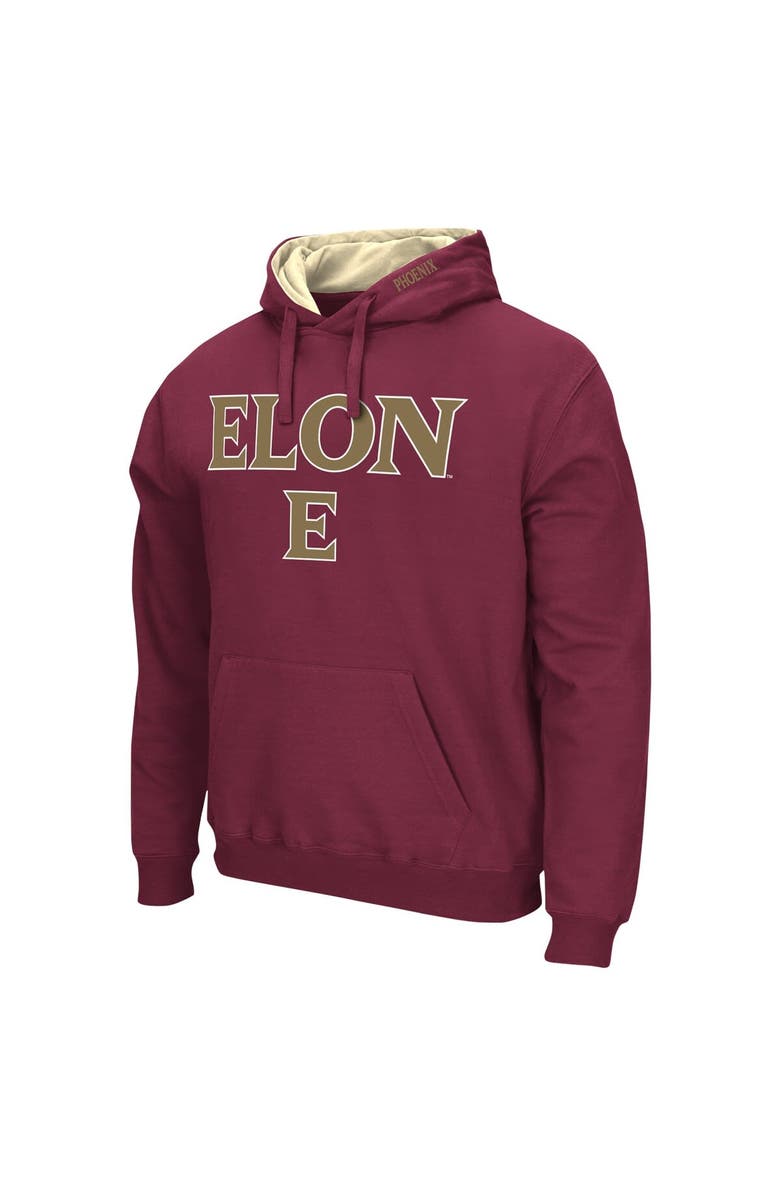 COLOSSEUM Men's Colosseum  Maroon Elon Phoenix Arch & Logo Pullover Hoodie, Alternate, color, Maroon