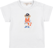Fragile Bear Print Short Sleeve Top