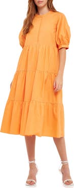 English Factory Puff Sleeve Dress