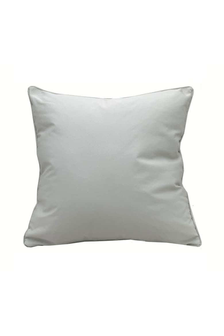Bits & Leather White Indoor/ Indoor/Outdoor Accent Throw Pillow Decor, Alternate, color, Brown