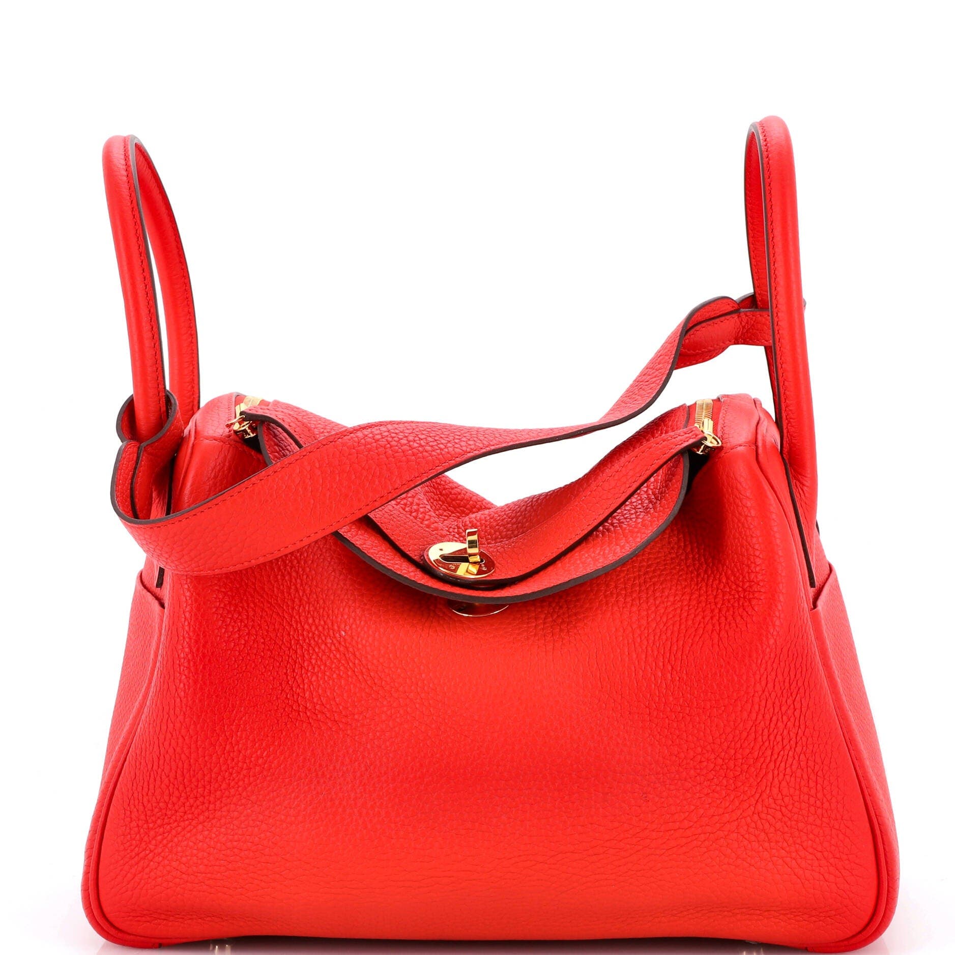 Pre-Owned Hermes Lindy Bag Clemence 30, Main, color, Rouge De Coeur
