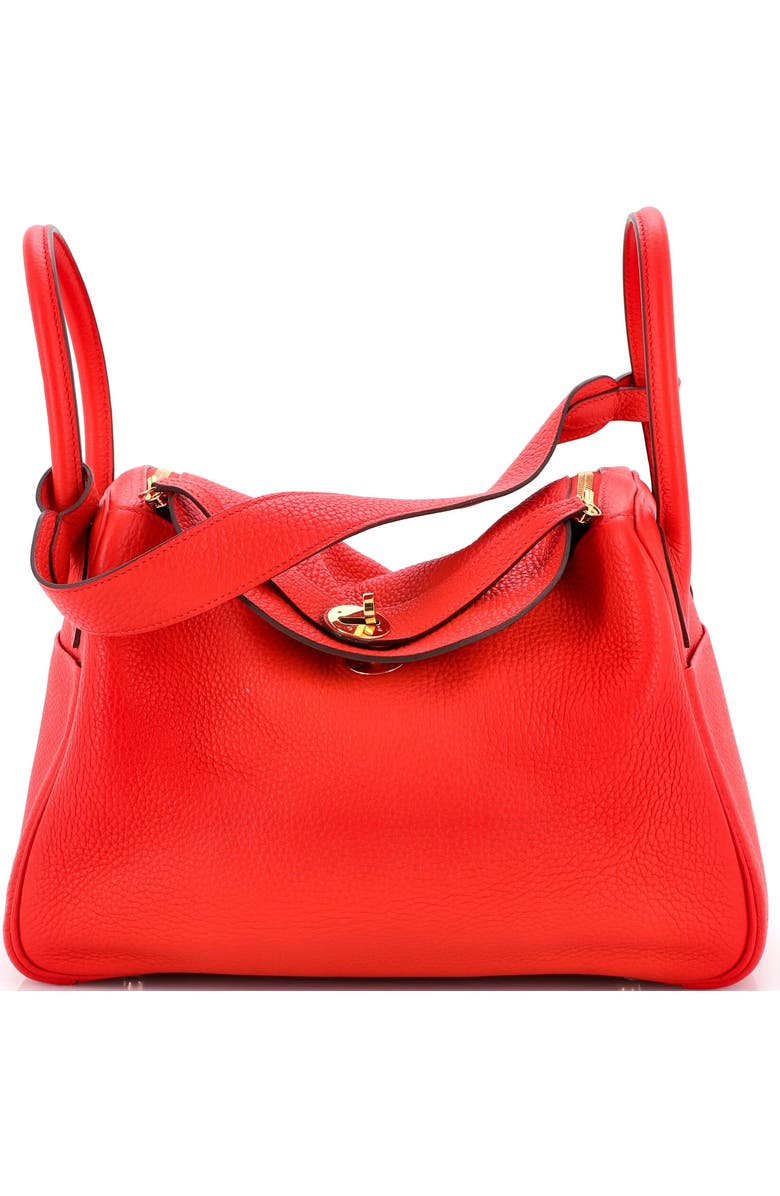 Pre-Owned Hermes Lindy Bag Clemence 30, Main, color, Rouge De Coeur