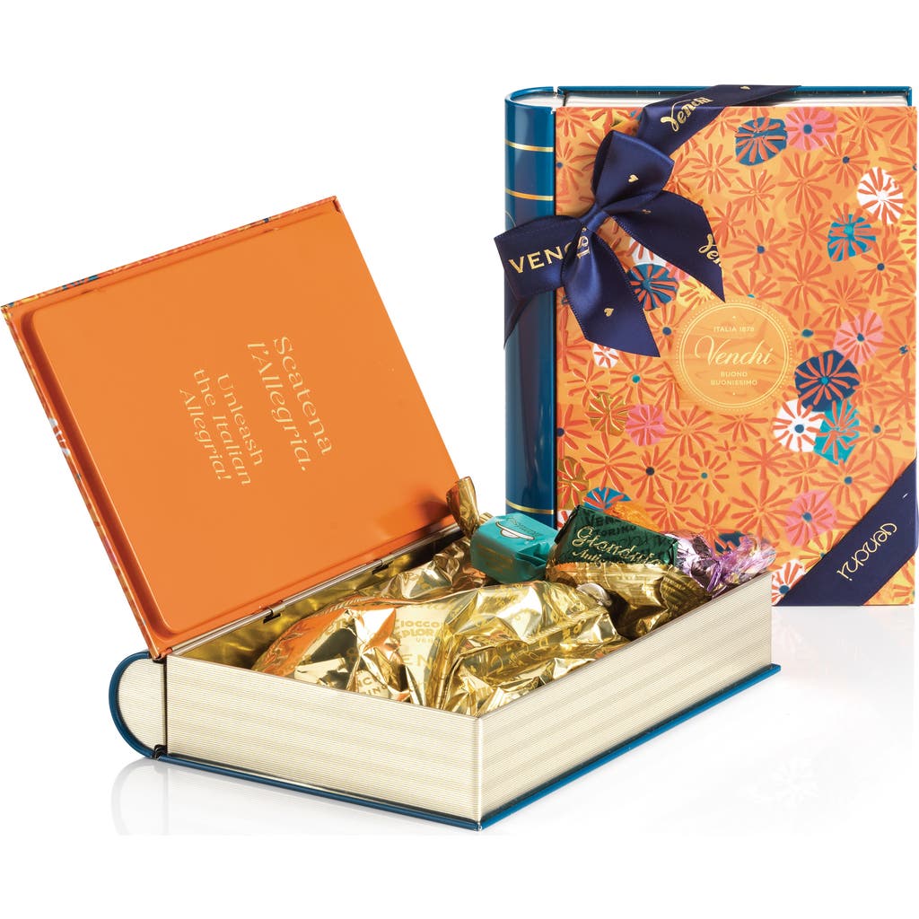 Venchi Maxi Murrine Gift Book with Assorted Chocolates in Blue/Orange  product
