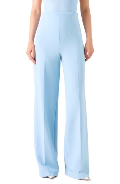 Fiyuki Wool Blend Double Face Wide Leg Pants