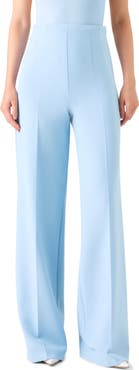 Akris Fiyuki Wool Blend Double Face Wide Leg Pants