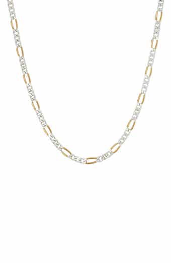 AMERICAN EXCHANGE Two-Tone Figaro Chain Necklace