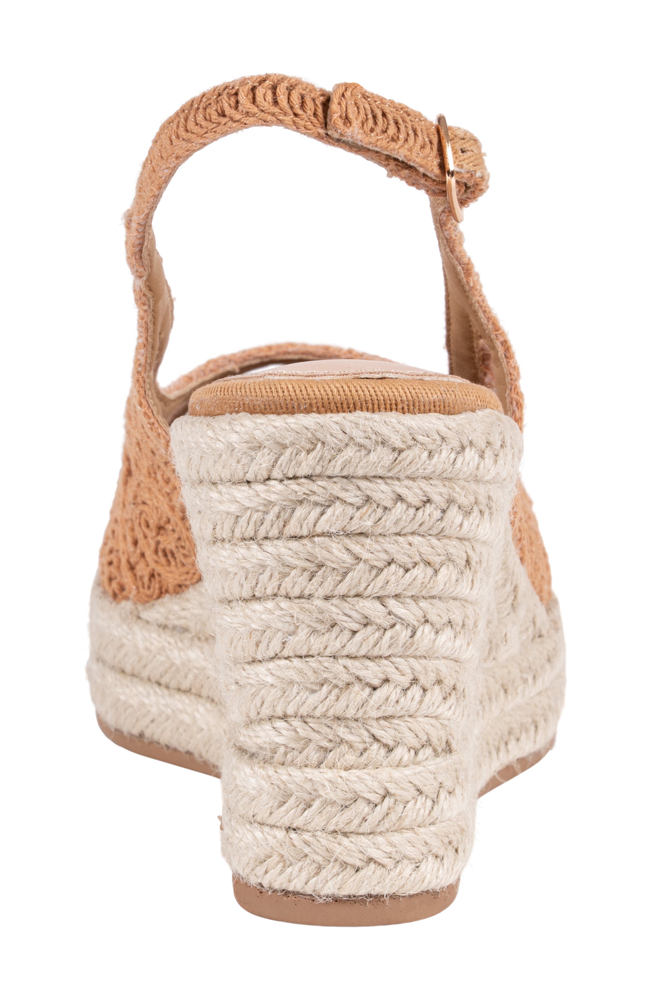 GOOD CHOICE NEW YORK Bowery Lace Espadrille Wedge Slingback Sandal, Alternate, color, Tan
