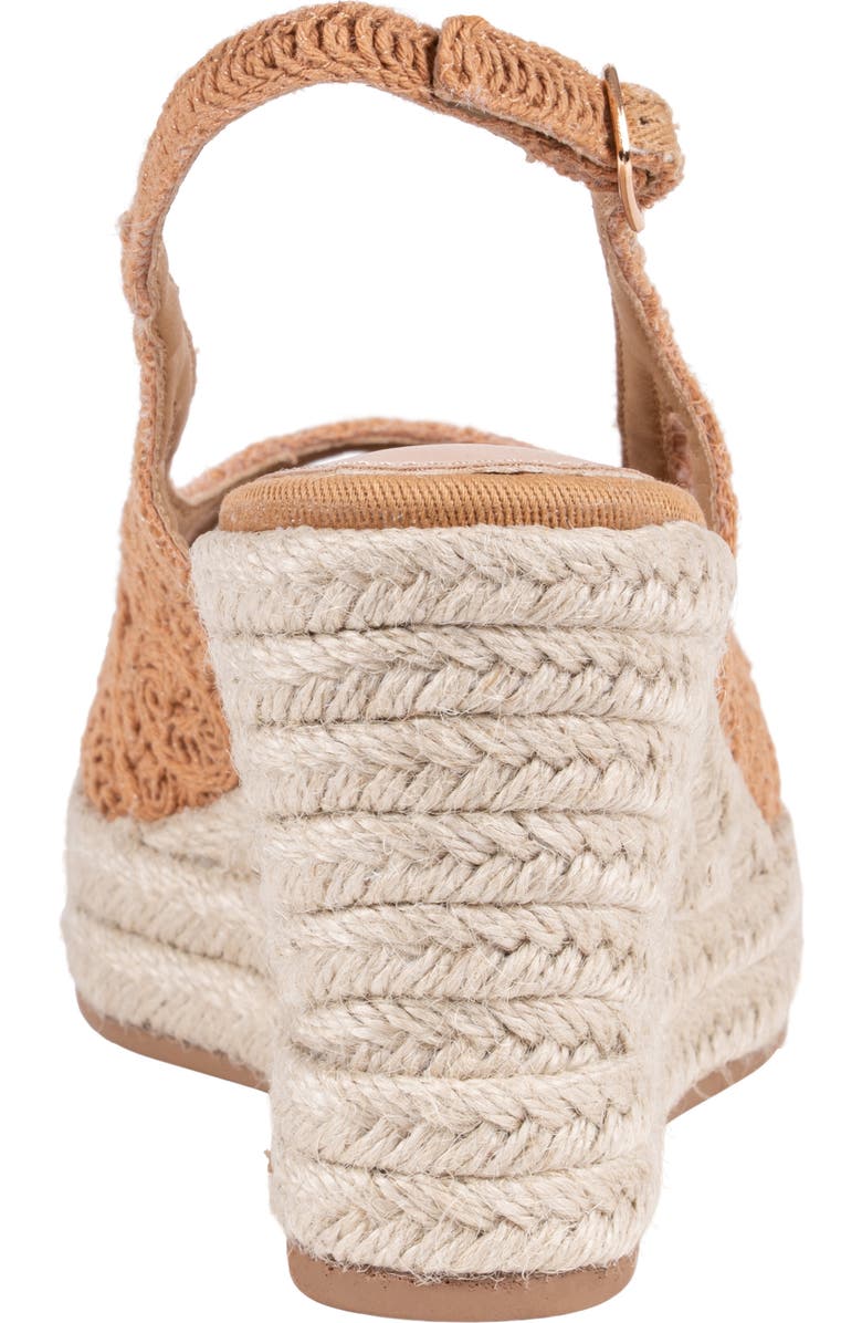 GOOD CHOICE NEW YORK Bowery Lace Espadrille Wedge Slingback Sandal, Alternate, color, Tan