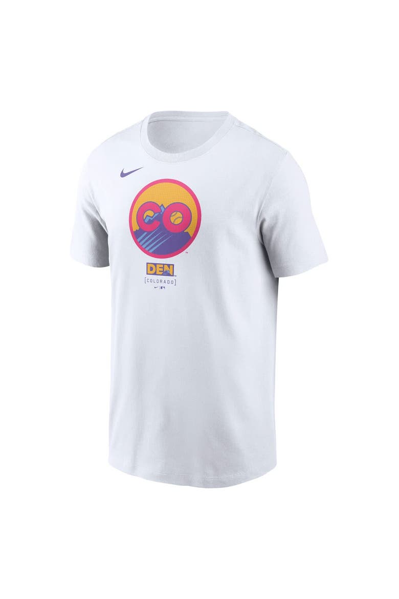 Men's Nike  White Colorado Rockies 2025 City Connect Logo T-Shirt, Alternate, color, White