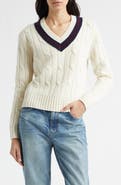 Nili Lotan Fabiana Cable Wool Tennis Sweater