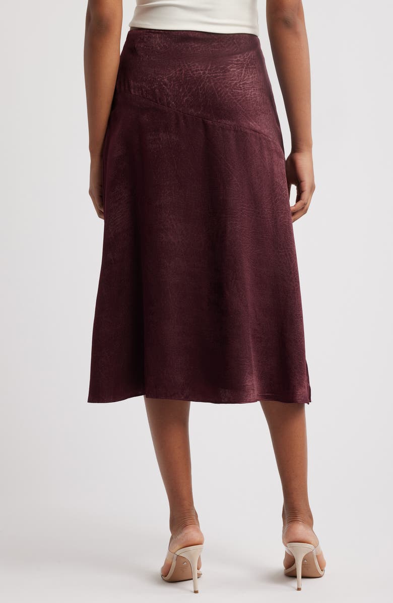 Mistress Rocks Slit Satin Midi Skirt, Alternate, color, Dark Cherry