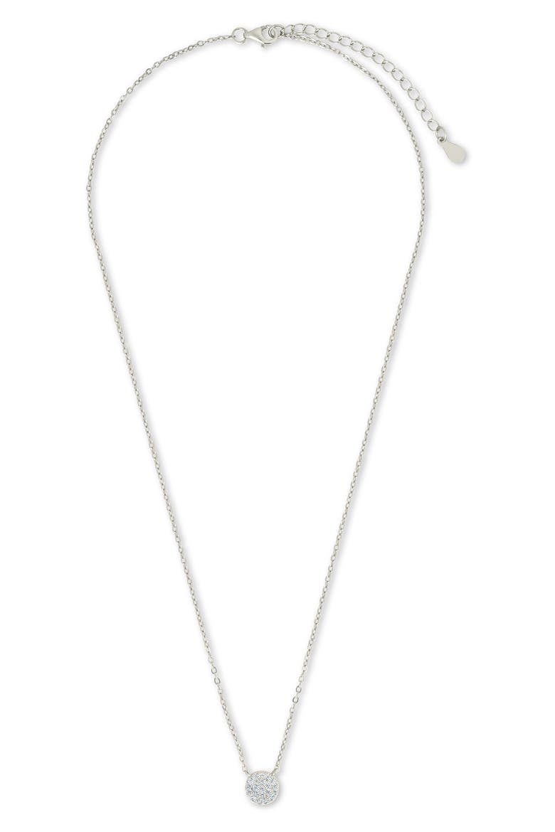 Cubic Zirconia Pendant Necklace, Alternate, color, SILVER