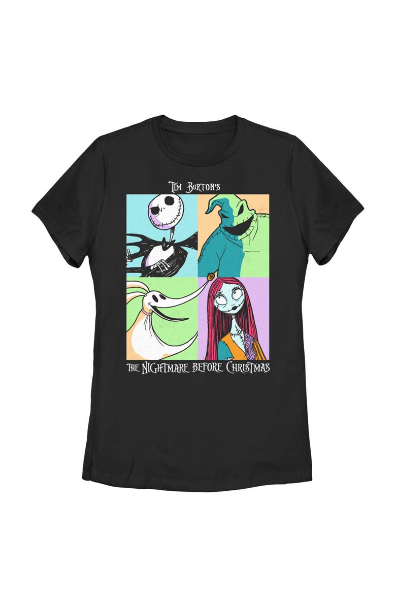 The Nightmare Before Christmas Women's The Nightmare Before Christmas Group Character Portraits Graphic T-Shirt, Main, color, Black