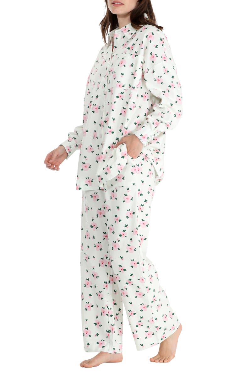 Honeydew Golden Hour Cotton Twill Pajamas, Alternate, color, 