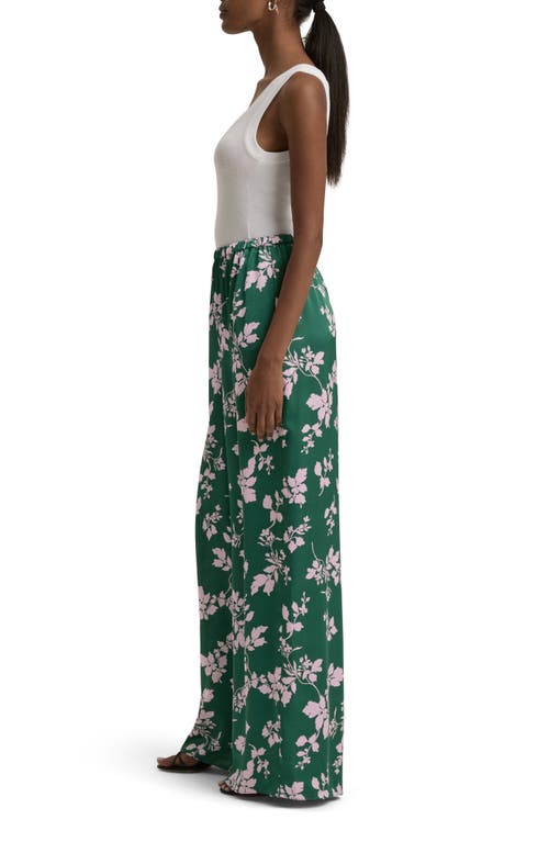 Favorite Daughter Effortless Wide Leg Pants In Emerald Floral