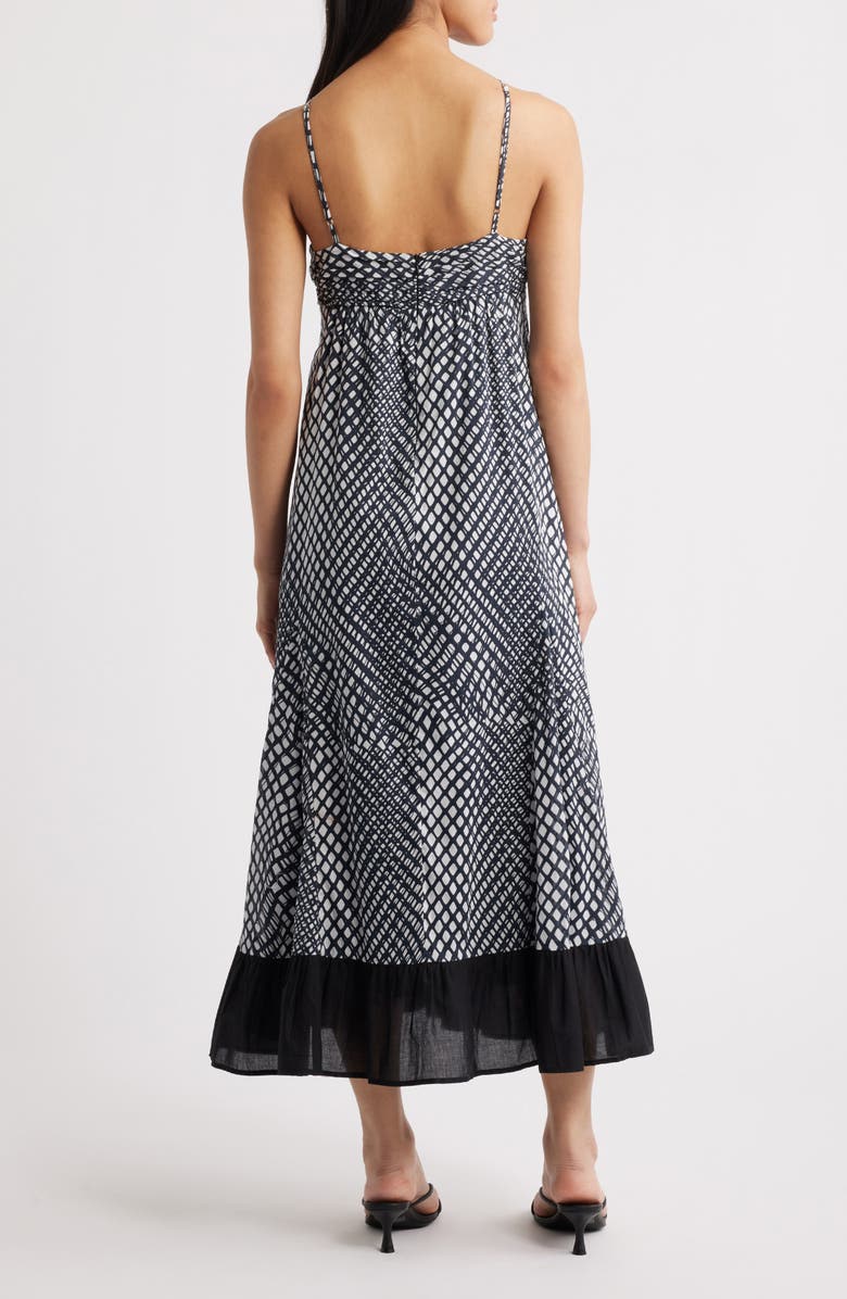 Du Paradis Aralia Empire Waist Sleeveless Maxi Dress, Alternate, color, Black Mesh Print