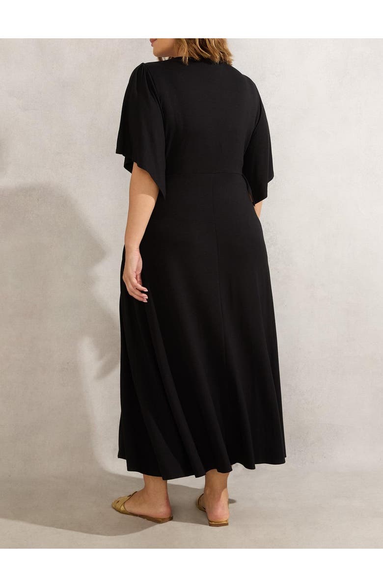 Live Unlimited Jersey Angel Sleeve Wrap Dress, Alternate, color, Black