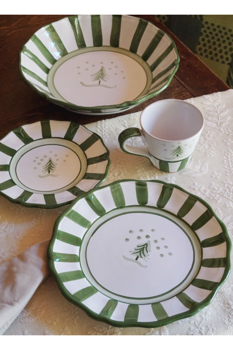 Allegro, Green - Salad (Dessert) Plate, Alternate, color, White