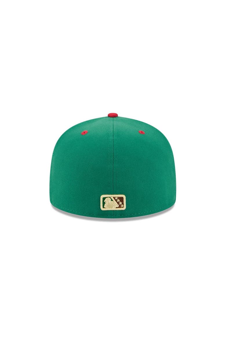 Men's New Era  Green Akron RubberDucks Theme Nights 59FIFTY Fitted Hat, Alternate, color, Green