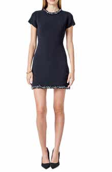 Endless Rose Jewel Trim Knit Minidress