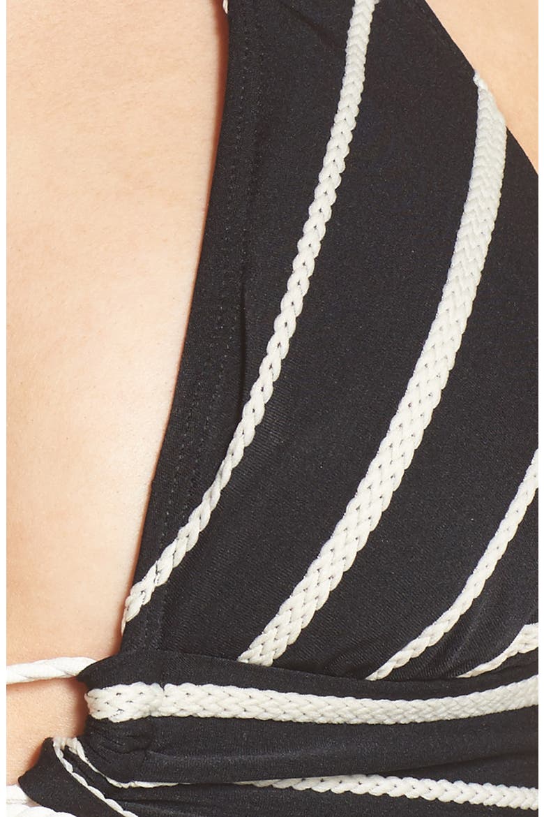 Harper Bikini Top, Alternate, color, BLACK/ CREAM
