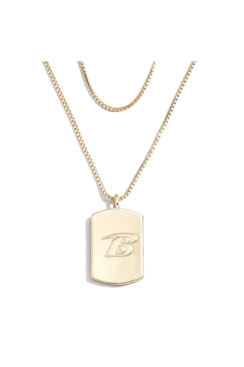 x Baublebar Baltimore Ravens Gold Dog Tag Necklace, Main, color, Gold
