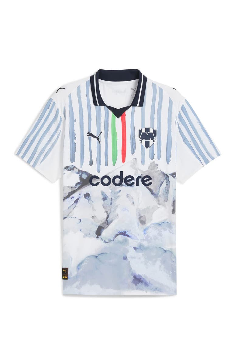 PUMA Men's Puma x KidSuper White CF Monterrey 2025 FIFA Club World Cup Authentic Jersey, Alternate, color, 