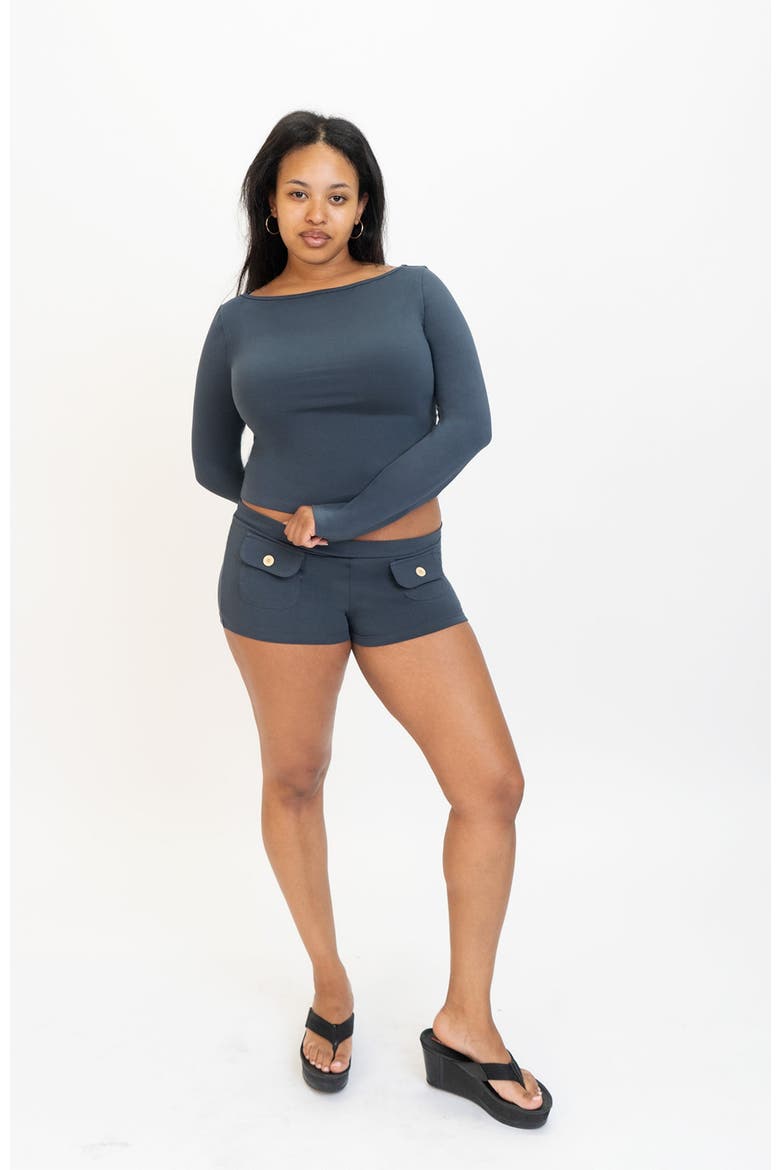 Long Sleeve Top, Alternate, color, Navy